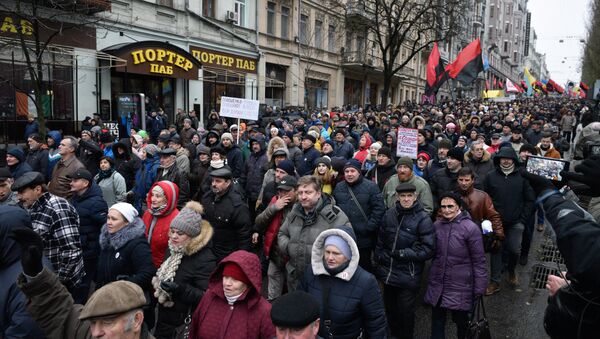 Марш присталица Михаила Сакашвила у Кијеву - Sputnik Србија