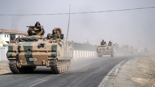Turski tenkovi kod tursko-sirijske granice - Sputnik Srbija