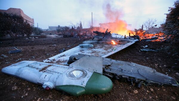 Mesto gde je oboren Su-25 u Idlibu - Sputnik Srbija