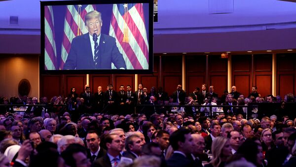 Predsednik SAD Donald Tramp drži govor na Molitvenom doručku u Vašingtonu - Sputnik Srbija