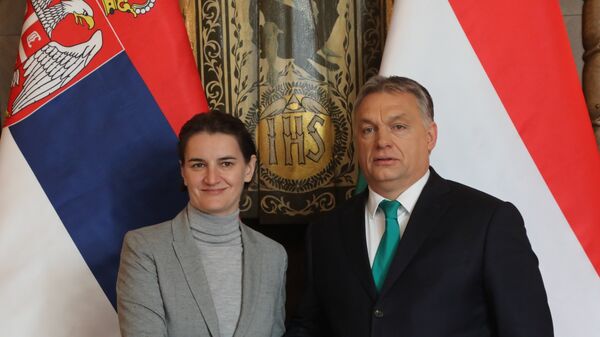 Premijer Mađarske Vikotr Orban i premijerka Srbije Ana Brnabić - Sputnik Srbija