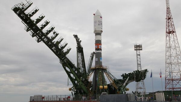 Ракета-носач Сојуз 2.1а на лансирној рампи космодрома Бајконур - Sputnik Србија