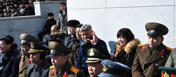 Новинар Мирослав Лазански на паради у Пјонгјангу, Северна Кореја - Sputnik Србија