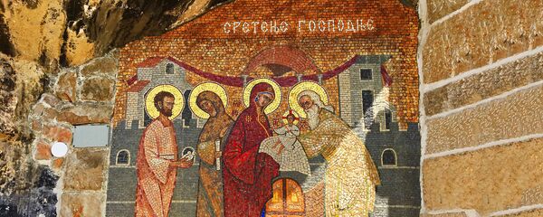 Sretenje Gospodnje u manastiru Sv. Vasilija Ostroškog - Sputnik Srbija