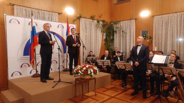 Амбасадор Србије у Москви Славенко Терзић и заменик министра иностраних послова Русије Александар Грушко Амбасадор Србије у Москви Славенко Терзић и заменик министра иностраних послова Русије Александар Грушко - Sputnik Србија