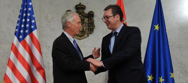 Aleksandar Vučić i Ron Džonson - Sputnik Srbija