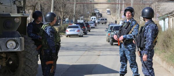 Припадници полиције Дагестана током противтерористичке операције - Sputnik Србија