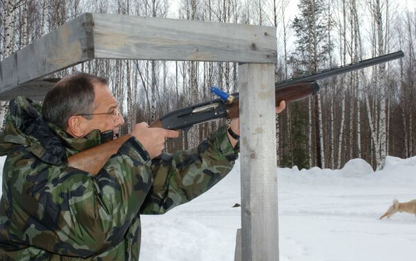 Ministar spoljnih poslova Ruske Federacije Sergej Lavrov u lovu u Hanti-Mansijsku - Sputnik Srbija