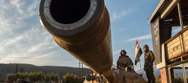 Vojnici sirijske vojske na sirijsko-turskoj granici u blizini grada Kesab - Sputnik Srbija