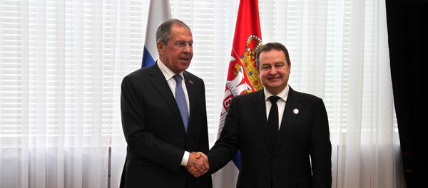 Ministar spoljnih poslova Rusije Sergej Lavrov sa kolegom Ivicom Dačićem - Sputnik Srbija