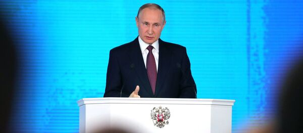 Руски председник Владимир Путин обраћа се Федералној скупштини Руски председник Владимир Путин обраћа се Федералној скупштини - Sputnik Србија
