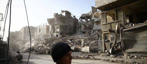 Зграде оштећене у гранатирању у сиријској Источној Гути - Sputnik Србија