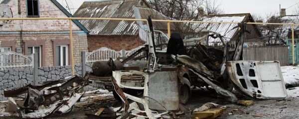 Аутомобил уништен приликом гранатирања Доњецке области - Sputnik Србија