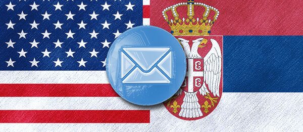 Заставе САД и Србије - илустрација - Sputnik Србија