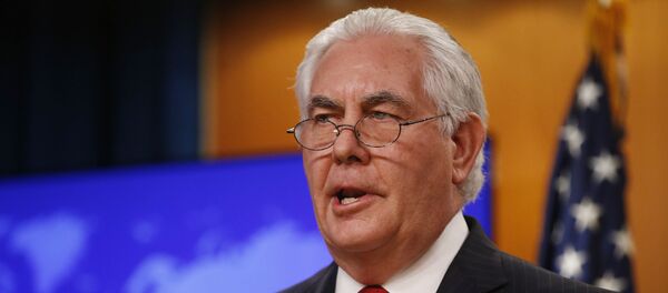 Бивши амерички државни секретар Рекс Тилерсон на конференцији за медије у Стејт департменту - Sputnik Србија