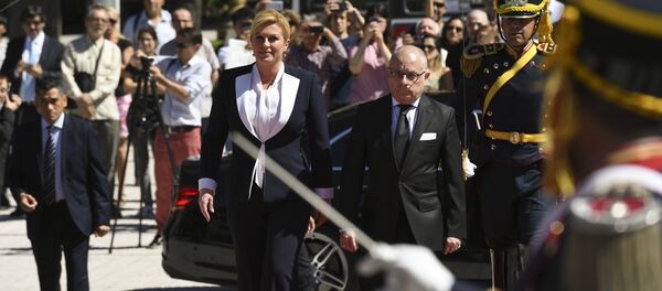 Председница Хрватске Колинда Грабар Китаровић у посети Аргентини Председница Хрватске Колинда Грабар Китаровић у посети Аргентини - Sputnik Србија