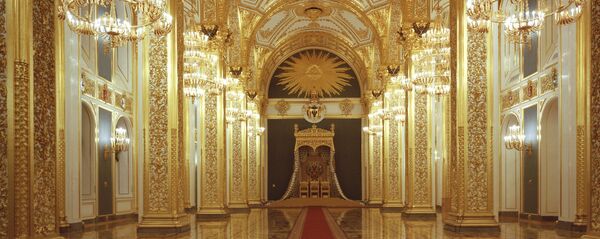 Andrejevska sala Kremlja - glavna prostorija za ceremonije. U njoj se vrši inauguracija predsednika Rusije Andrejevska sala Kremlja - glavna prostorija za ceremonije. U njoj se vrši inauguracija predsednika Rusije - Sputnik Srbija