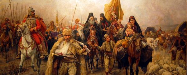 Slika Paje Jovanovića Seoba Srba. - Sputnik Srbija