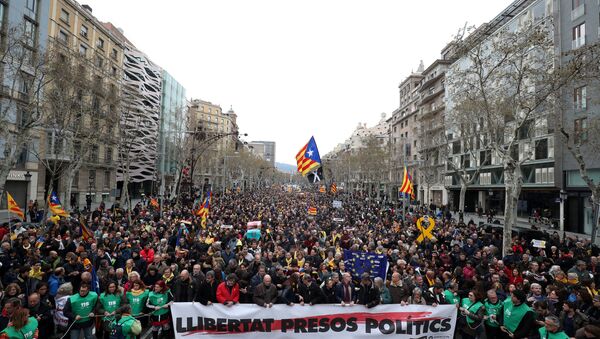 Протести у Барселони после хапшења Пуџдемона - Sputnik Србија