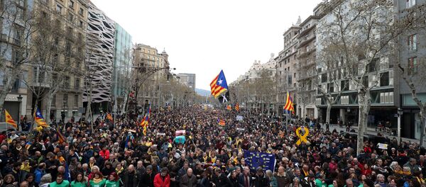 Protesti u Barseloni posle hapšenja Pudždemona Protesti u Barseloni posle hapšenja Pudždemona - Sputnik Srbija