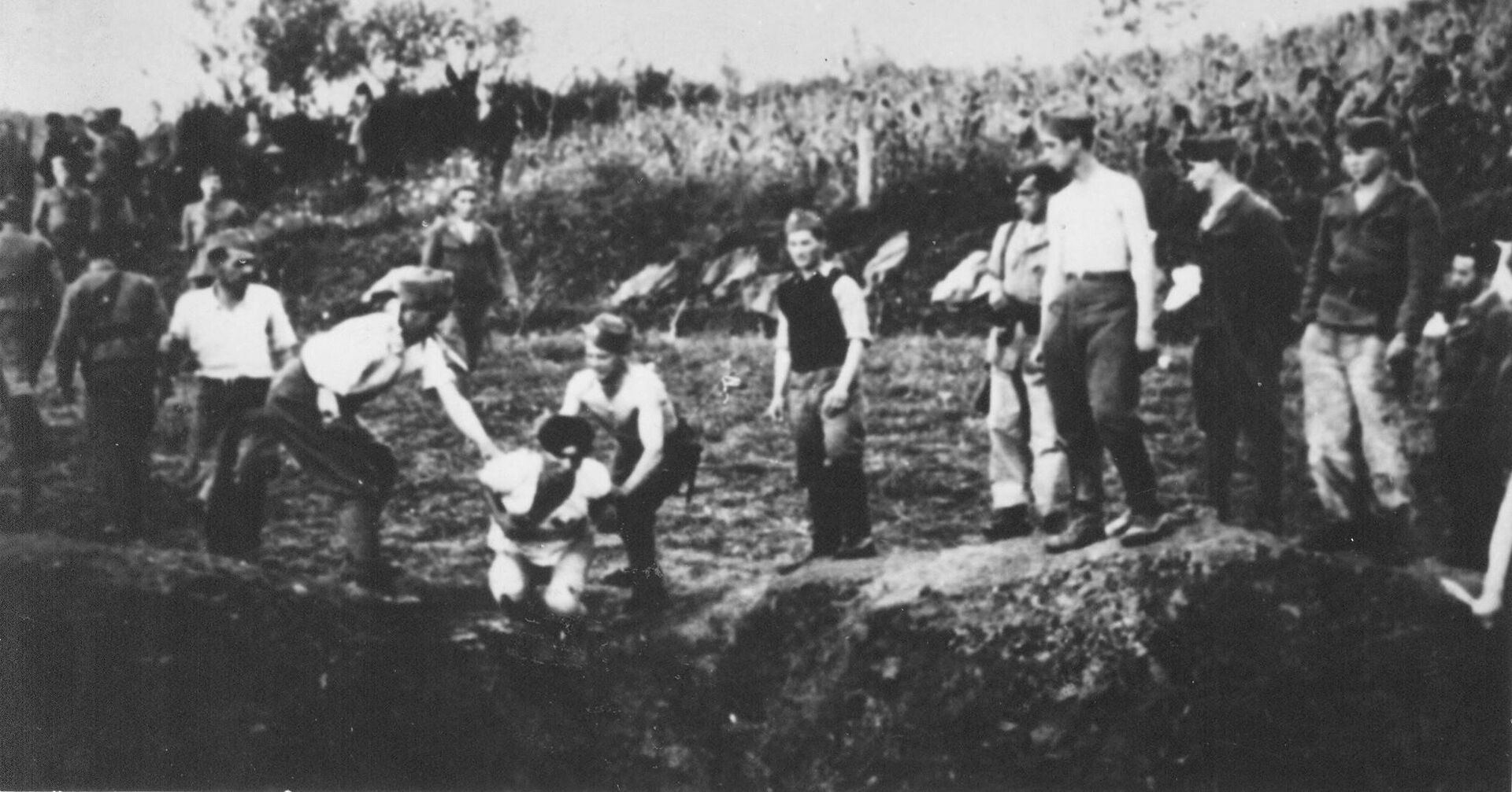 Ustaški stražari ubijaju zatvorenike u logoru Jasenovac za vreme Drugog svetskog rata - Sputnik Srbija, 1920, 28.02.2024