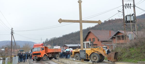 Барикаде Срба у месту Рударе - Sputnik Србија