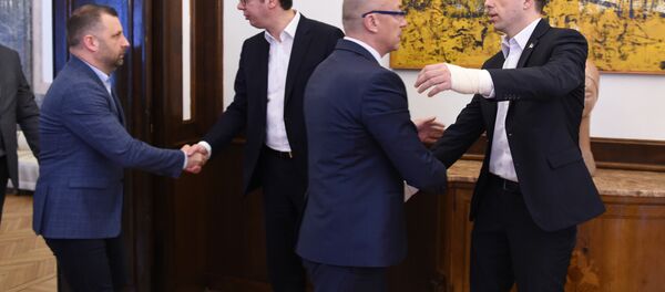 Марко Ђурић на састанку са косовским Србима - Sputnik Србија