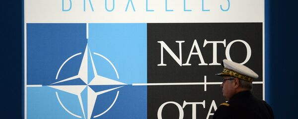 Logo NATO-a na samitu u Briselu - Sputnik Srbija
