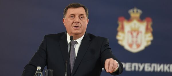 Председник РС Милорад Додик на конференцији у Београду - Sputnik Србија