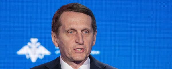 Direktor Spoljnoobaveštajne službe Rusije Sergej Nariškin govori na Konferenciji o međunarodnoj bezbednosti u Moskvi Direktor Spoljnoobaveštajne službe Rusije Sergej Nariškin govori na Konferenciji o međunarodnoj bezbednosti u Moskvi - Sputnik Srbija