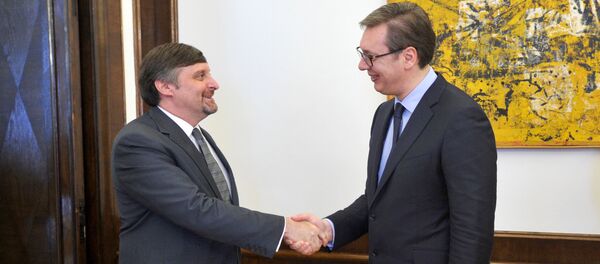 Председник Србије Александар Вучић састао се в.д. замениак помоћниока државног секртера САД Метјом Палмером - Sputnik Србија