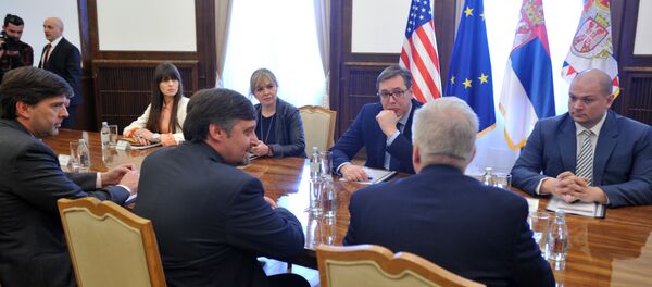 Метју Пламер и Александар Вучић - Sputnik Србија