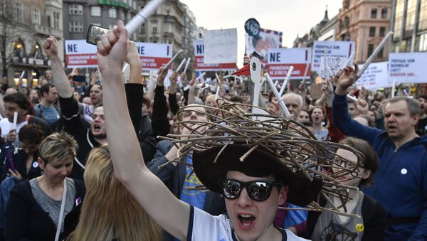 Протести у Прагу против техничког премијера Чешке Андреја Бабиша. - Sputnik Србија