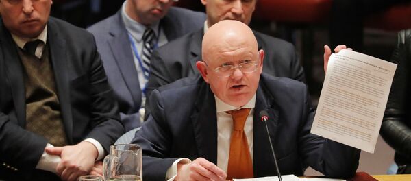 Ambasador Rusije u UN Vasilij Nebenzja u Savetu bezbednosti UN - Sputnik Srbija