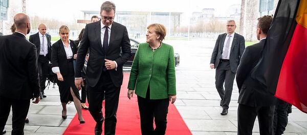 Александар Вучић и Ангела Меркел - Sputnik Србија