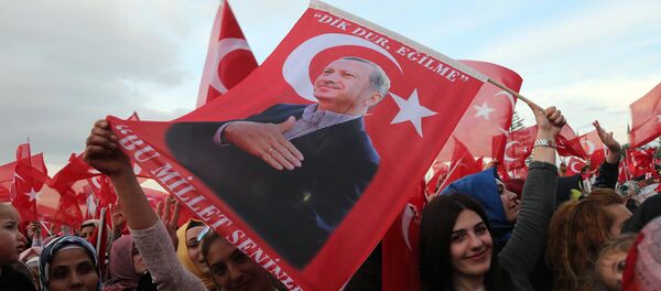 Присталице турског председника Реџепа Тајипа Ердогана - Sputnik Србија