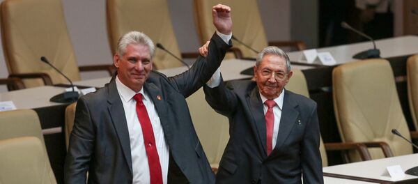 Мигуал Дијаз Канел И Раул Кастро - Sputnik Србија