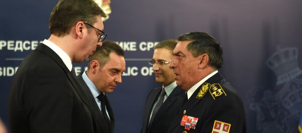 Александар Вучић на пријему поводом Дана војске Александар Вучић на пријему поводом Дана војске - Sputnik Србија