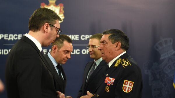 Aleksandar Vučić na prijemu povodom Dana vojske - Sputnik Srbija
