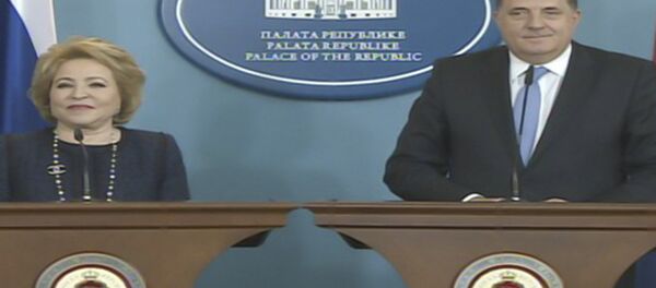 Председник РС Милорад Додик и председница горњег дома парламента Русије Валентина Матвијенко - Sputnik Србија