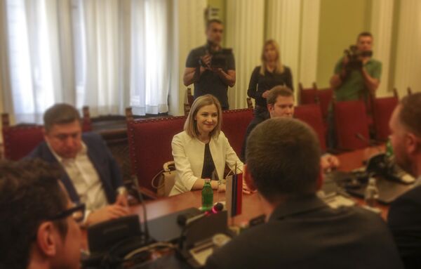 Наталија Поклонска на састанку са члановима Одбора за дијаспору Скупштине Србије Наталија Поклонска на састанку са члановима Одбора за дијаспору Скупштине Србије - Sputnik Србија