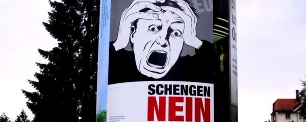 Anti-Šengen poster u Nemačkoj - Sputnik Srbija