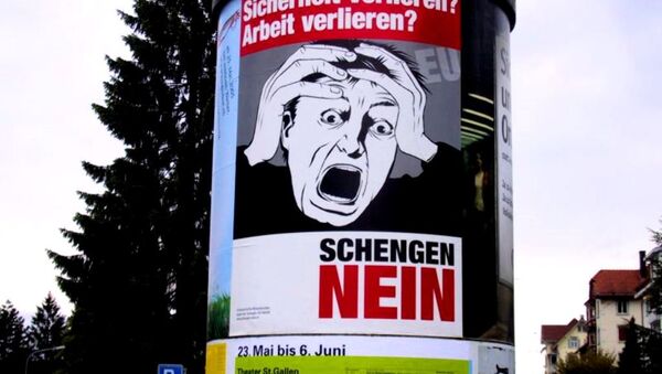 Anti-Šengen poster u Nemačkoj - Sputnik Srbija