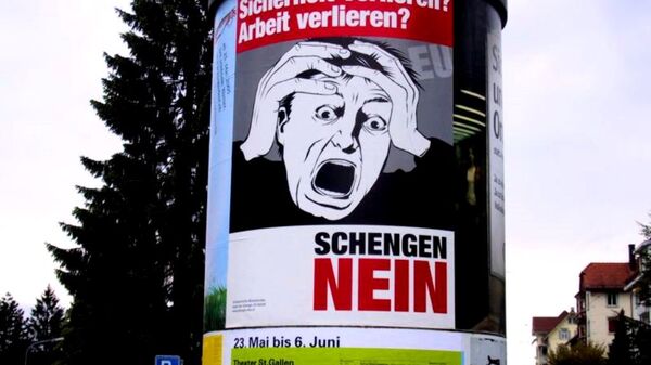 Anti-Šengen poster u Nemačkoj - Sputnik Srbija
