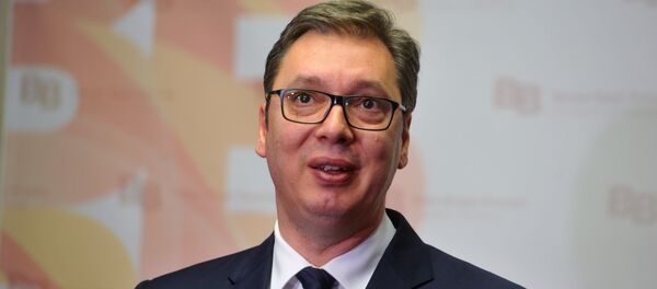 Predsednik Srbije Aleksandar Vučić u Skoplju - Sputnik Srbija