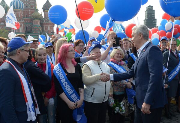 Первомайская демонстрация на Красной площади Первомайская демонстрация на Красной площади - Sputnik Србија