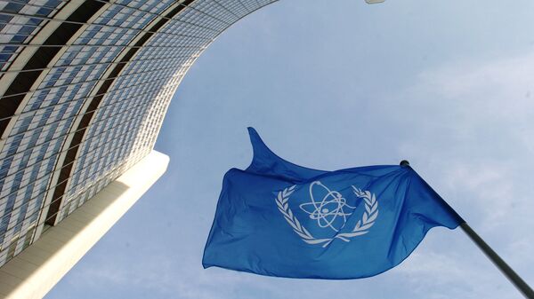 Zastava ispred sedišta Međunarodne agencije za atomsku energiju u Beču - Sputnik Srbija