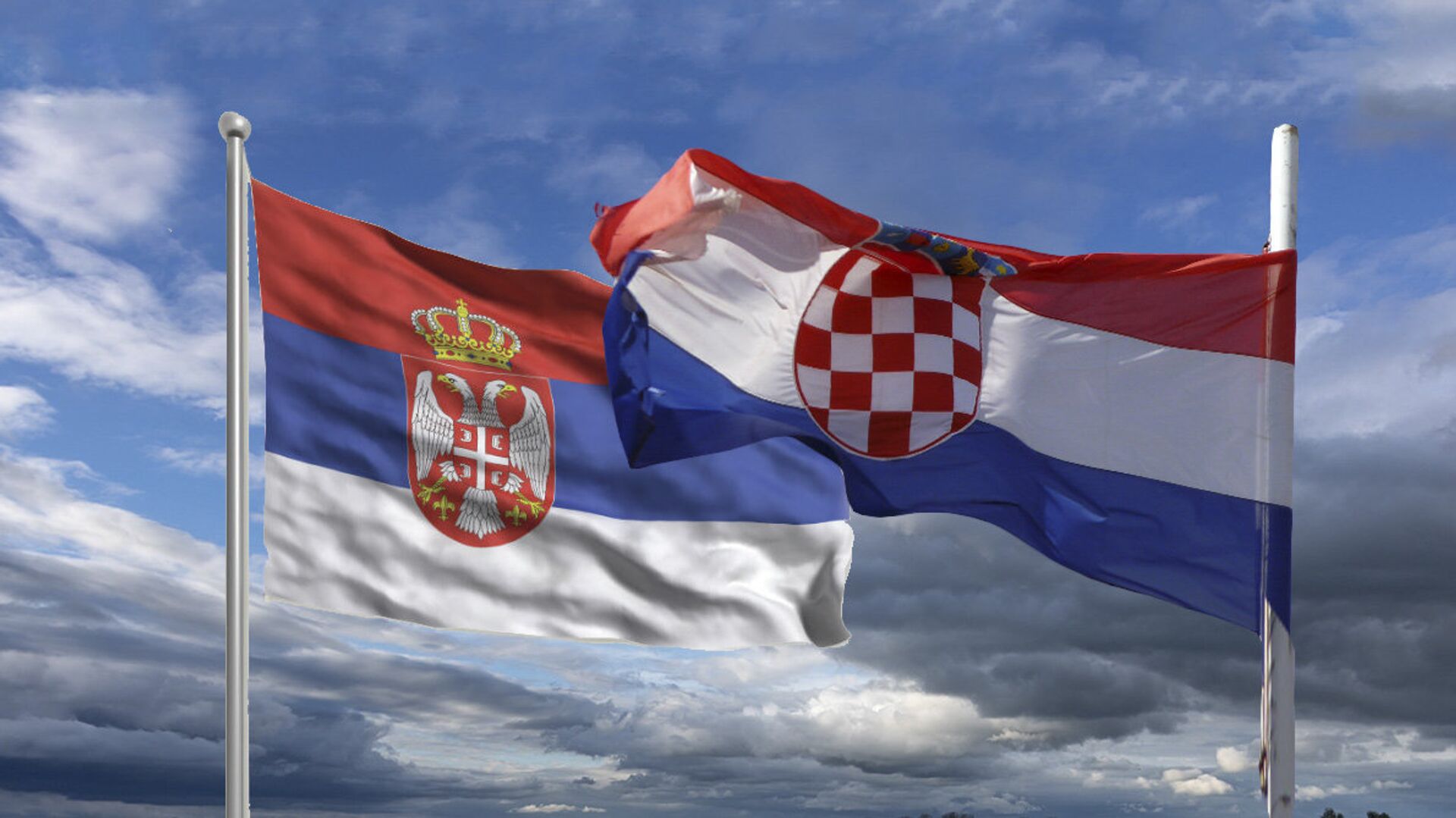 Србија Хрватска - заставе - Sputnik Србија, 1920, 10.02.2022