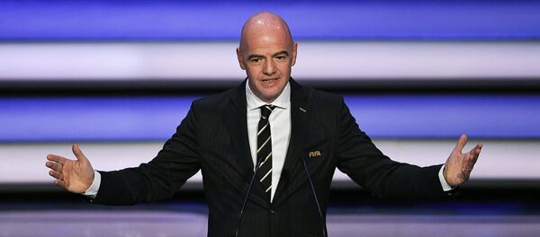 Predsednik FIFA Đani Infantino na žrebanju za Svetsko prvenstvo u fudbalu 2018. - Sputnik Srbija