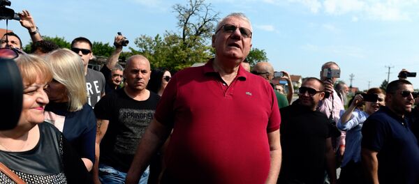 Lider Srpske radikalne stranke Vojislav Šešelj na skupu u Jarku - Sputnik Srbija